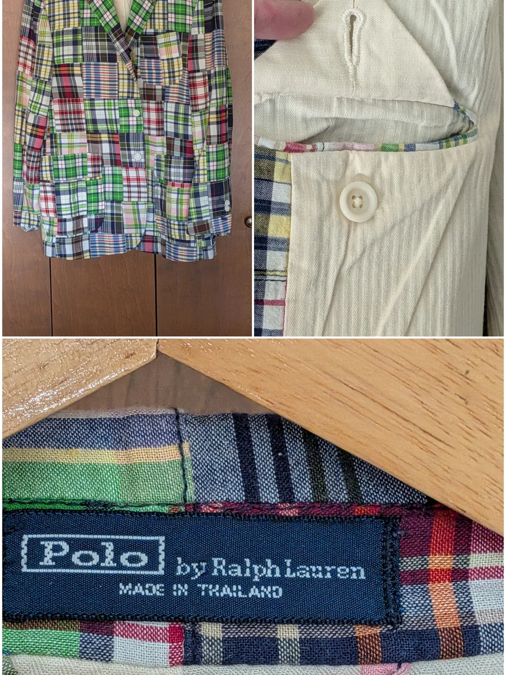 Polo by Ralph Lauren Madras Sport Coat with Green & Blue Accents